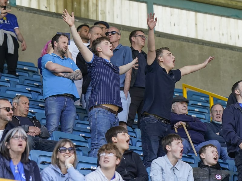 2,000 Pompey fans made themselves heard at Millwall. Pic: Jason Brown/ProSportsImages