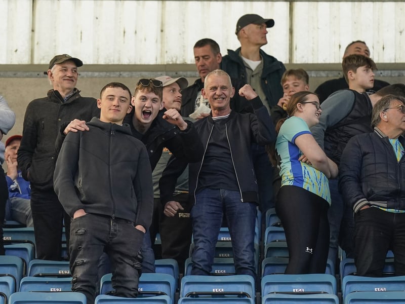 2,000 Pompey fans made themselves heard at Millwall. Pic: Jason Brown/ProSportsImages