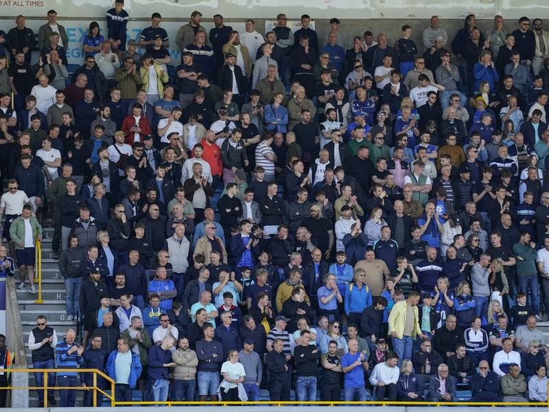 2,000 Pompey fans made themselves heard at Millwall. Pic: Jason Brown/ProSportsImages