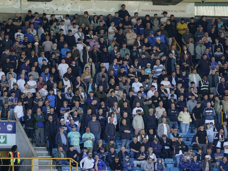 2,000 Pompey fans made themselves heard at Millwall. Pic: Jason Brown/ProSportsImages
