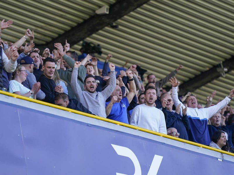 2,000 Pompey fans made themselves heard at Millwall. Pic: Jason Brown/ProSportsImages