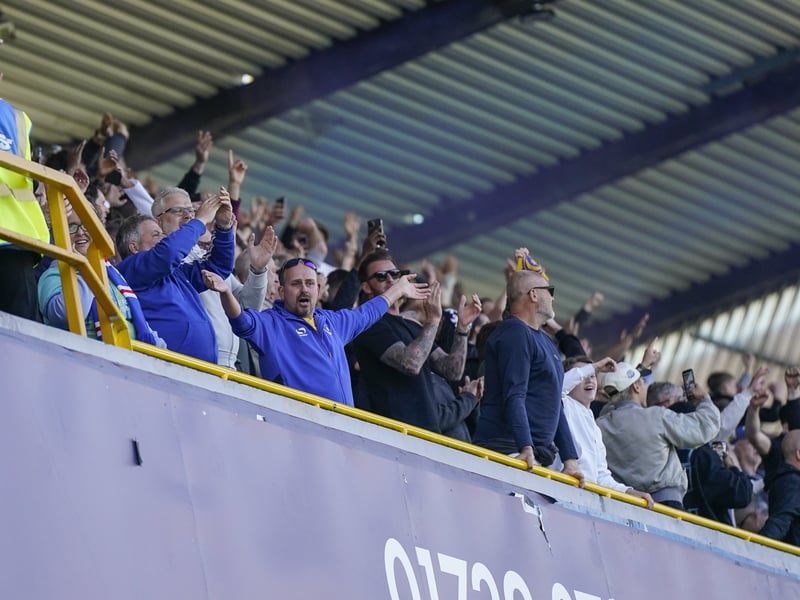 2,000 Pompey fans made themselves heard at Millwall. Pic: Jason Brown/ProSportsImages
