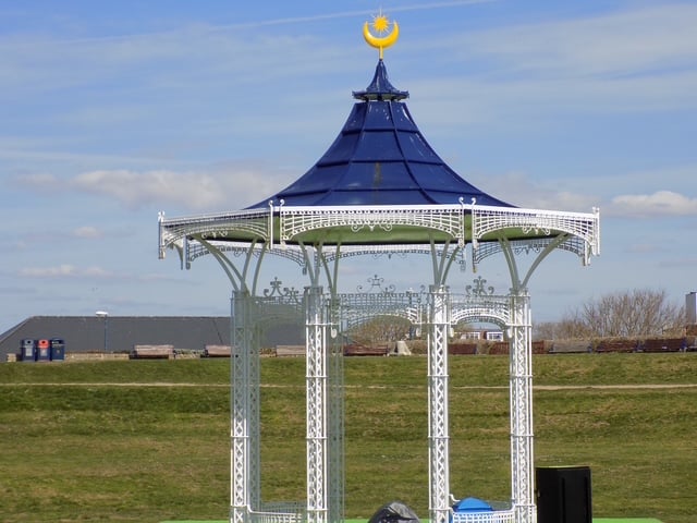The band stand in the sunshine. Picture: Millie Leeming