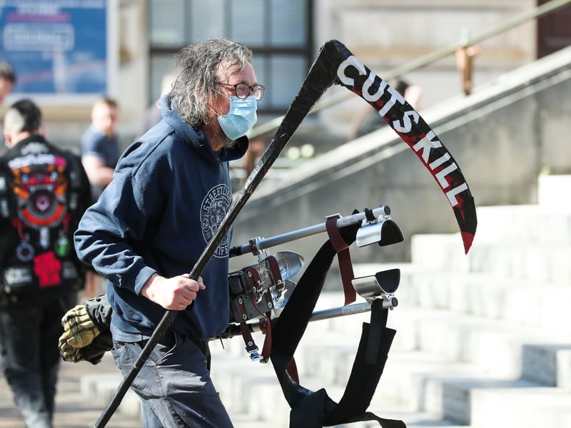 Protests say the cuts will result in deaths. Picture: 
Nathan Lipsham