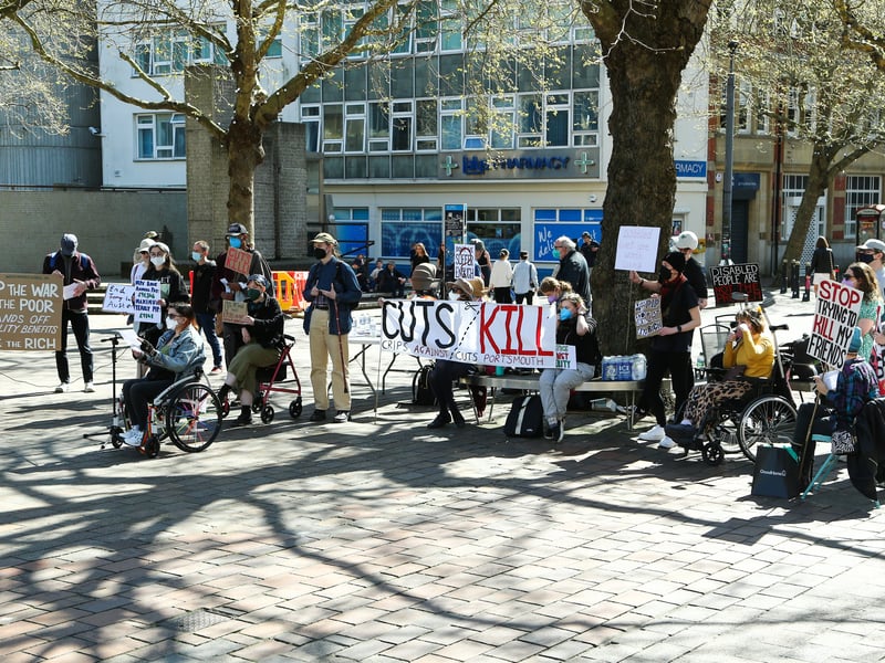 Protest in the Guildhall Square. Picture: Nathan Lipsham