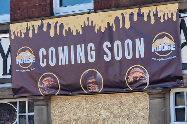 A banner for 'The Harlem House' has gone up outside the former pub.