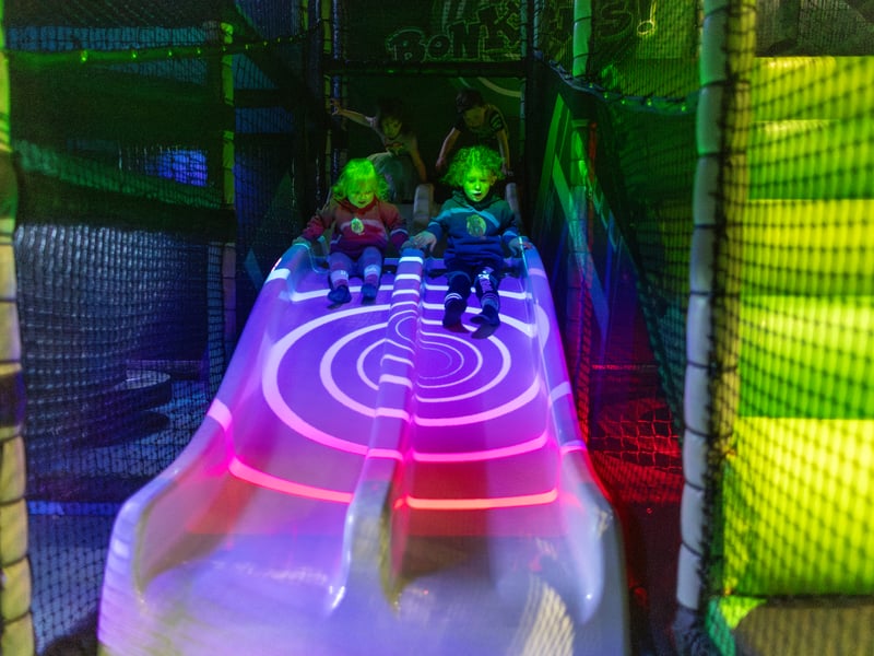 The soft play is split into three distinctively designed spaces for babies, toddlers, and juniors.