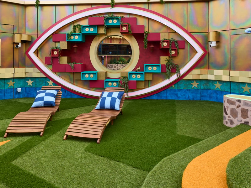 You can't escape the eye even in the garden at the CBB House!