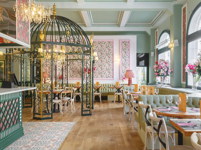 April was a busy month for new openings, including the award-winning 'Thai tapas' restaurant chain Giggling Squid, which opened its 53rd branch in the former Royal Bank of Scotland building on Park Row.  Its striking interior, designed by Pranee, includes opulent floral wallpapers and banquette seating.