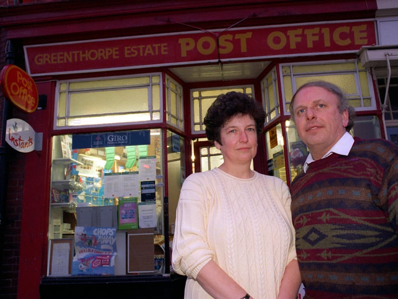 Do you remember Pat and Andrew Ashton? They were owners of Greenthorpe Post Office on Butt Lane. Pictured in December 1996.