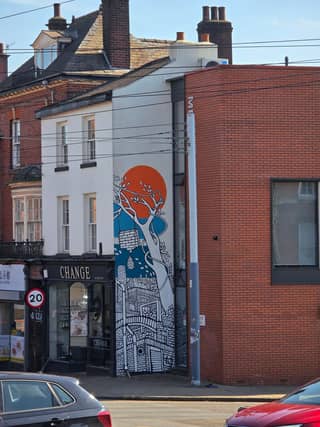 Evocative of the city’s rich industrial heritage, it's only right this new piece of street art gets its moment of glory in first place.
