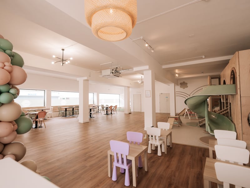 The open plan soft play cafe has proven popular in its first month of opening.