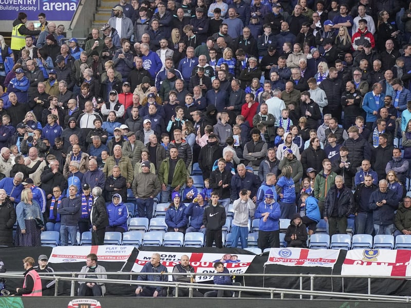 There were 2,445 Pompey fans making themselves heard once against at Coventry City last night.