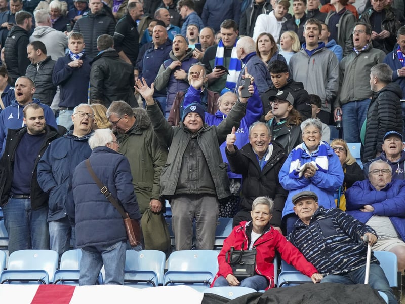 There were 2,445 Pompey fans making themselves heard once against at Coventry City last night.