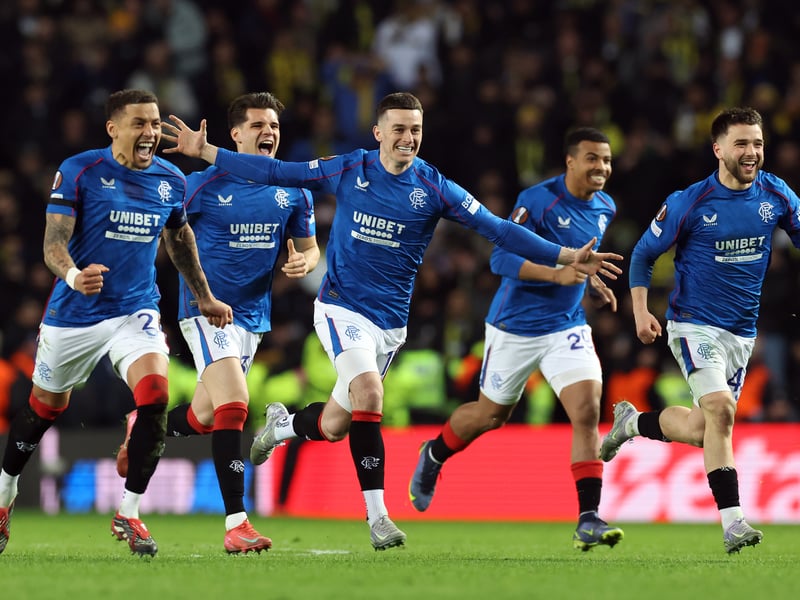 Up against the tournament favourites in the quarter-finals, Barry Ferguson's side are given little hope of reaching the final, let alone winning the tournament. Opta's supercomputer gives the Ibrox outfit a 21.2% chance of reaching the semis, a 5.8% chance of making the final and just a 1.8% of lifting the trophy.