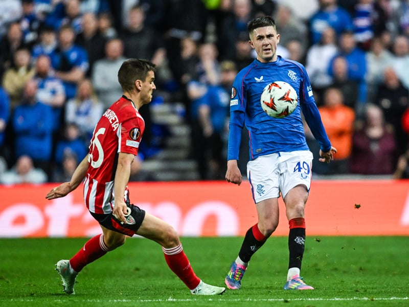 Didn't look overawed by the occasion. A mature performance from the teenager, who was taken off with a worrying looking head injury on the hour mark at Ibrox.