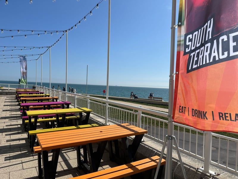 The new outdoor pop-up space opened on Saturday, April 5 - and it is in the perfect location for summer.
