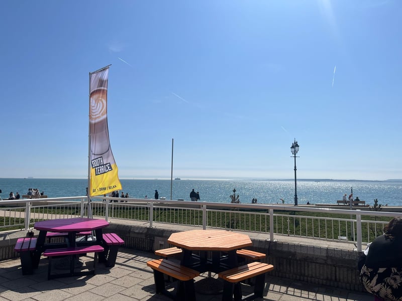 South Terrace Cafe and Bar is a new pop-up cafe and bar overlooking Southsea beach. 