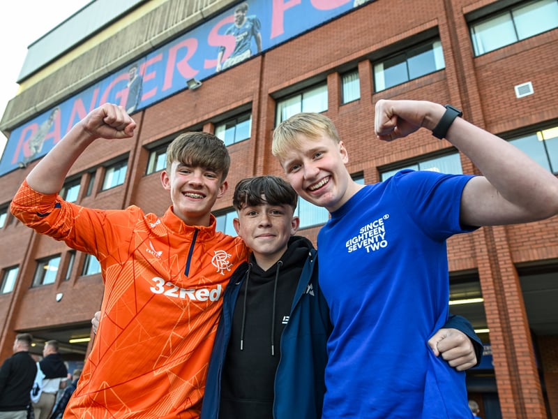 Rangers fans before a UEFA Europa League Quarter-Final.