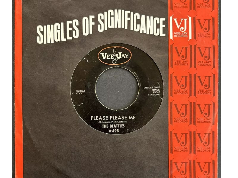 It's not just Beatles albums that can command big bucks. This rare Vee-Jay single of one of the band's first releases - 'Please Please Me', with 'Ask Me Why' on the b-side sold for £1,927.53.