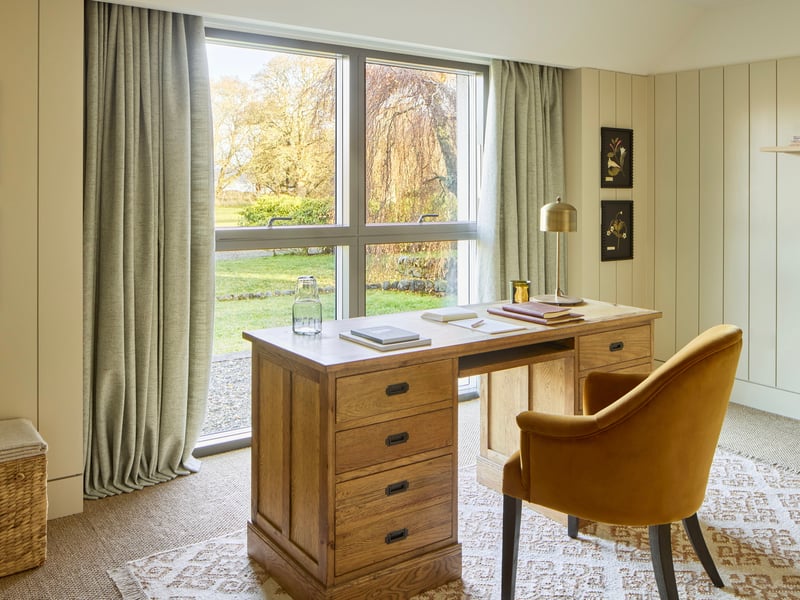 Here is the property's study. Patricia Moule, 81, has scooped the Omaze Million Pound House Draw - a four-bedroom property on the shores of Loch Rannoch in Perthshire
