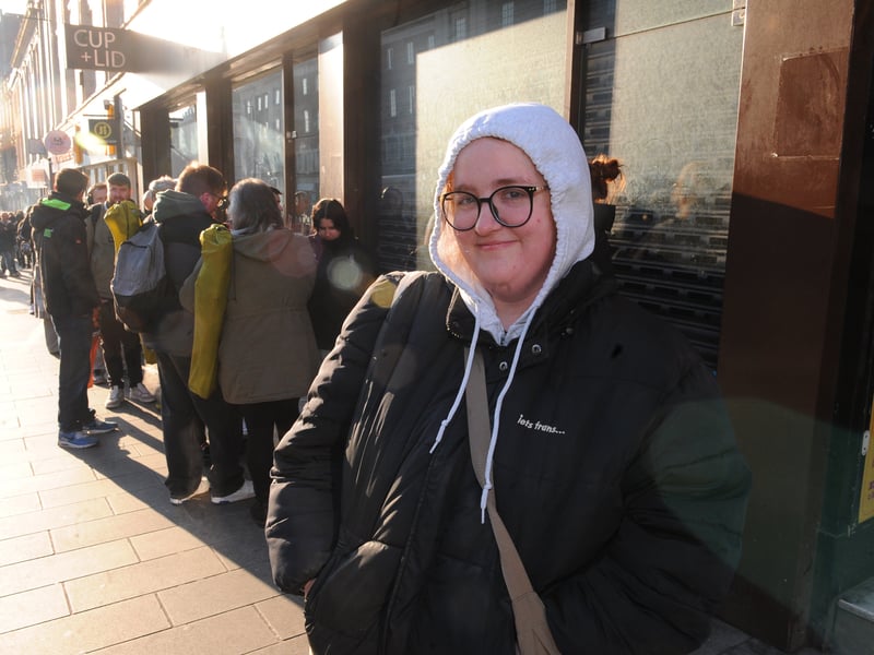Amika Gott, of Belle Isle, was first in the queue at Crash Records after joining the queue at 10pm on Friday night.
