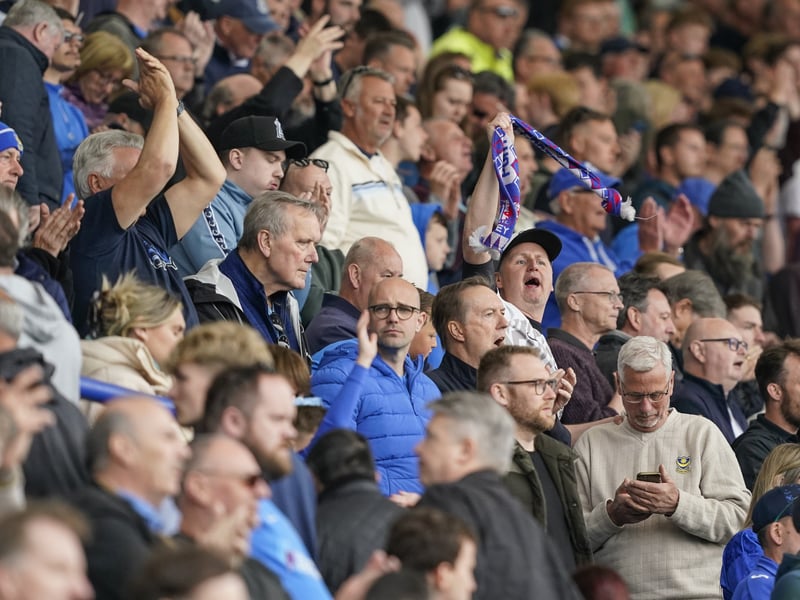 Pompey fans were in fine voice once again as they backed their team in the 2-2 draw with Derby County.