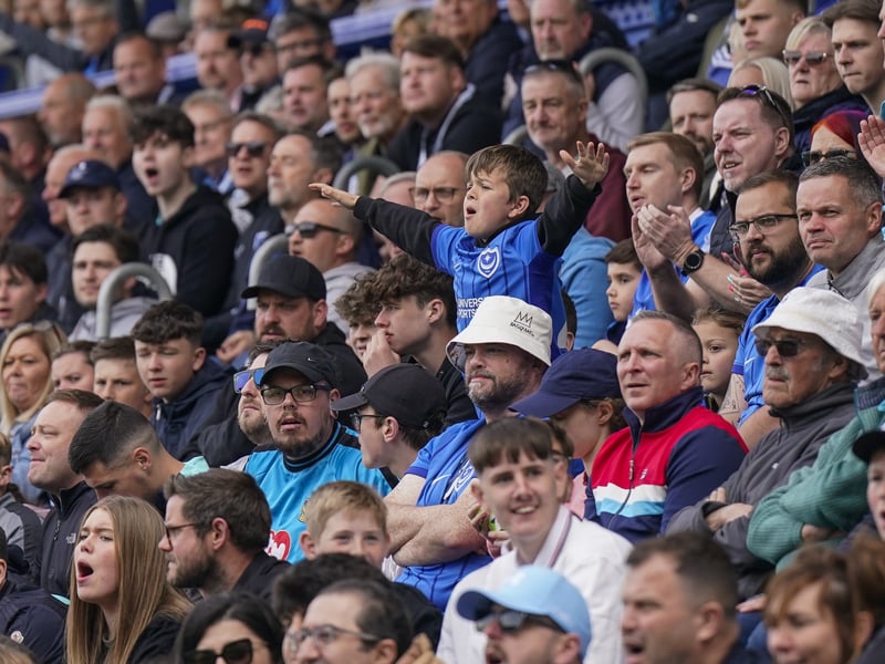 Pompey fans were in fine voice once again as they backed their team in the 2-2 draw with Derby County.