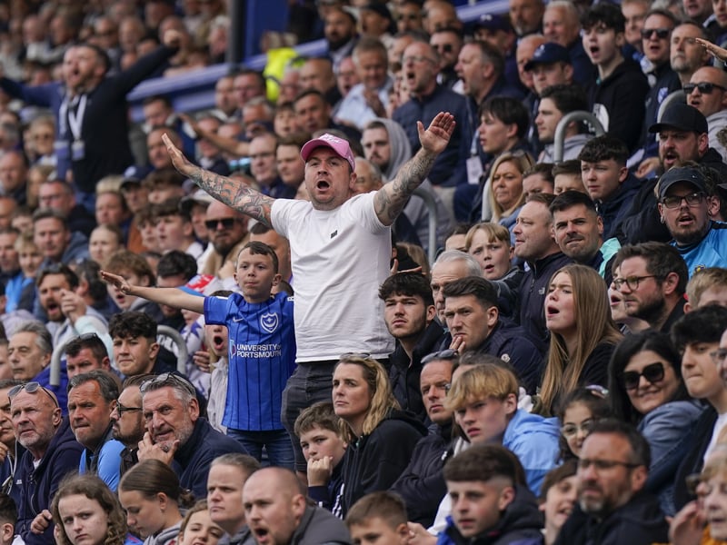 Pompey fans were in fine voice once again as they backed their team in the 2-2 draw with Derby County.