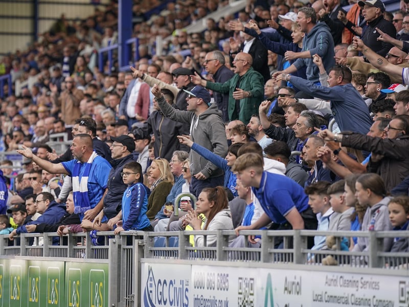 Pompey fans were in fine voice once again as they backed their team in the 2-2 draw with Derby County.