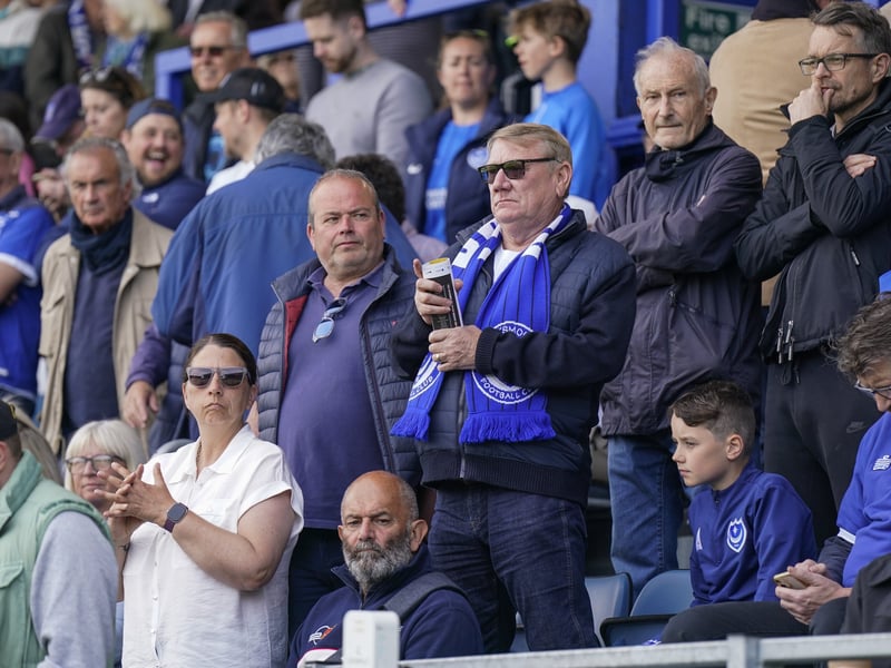 Pompey fans were in fine voice once again as they backed their team in the 2-2 draw with Derby County.
