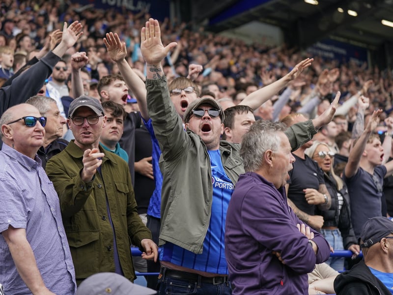 Pompey fans were in fine voice once again as they backed their team in the 2-2 draw with Derby County.
