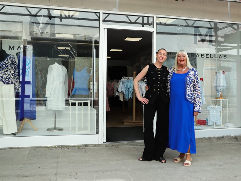 Owners, Lizanne Mcleod and Melanie Smith (right) stand outside Marabella's in Wellington Way, Waterlooville.