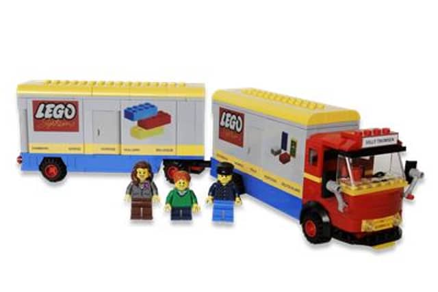 The 4000008 Villy Thomsen Truck, released in 2013, was an exclusive set with three minifugures which was given to attendees of that year's LEGO Inside Tour. It was based on the first truck the Lego Group used to transport products, purchased by the company in 1958, and only 43 sets were produced. Its rarity means an unopened set is worth £5,009, according to BrickEconomy.com. Used prices for the Villy Thomsen Truck range from £155 to £190, depending on the set's condition, with an average price of £159 for those in good overall condition.