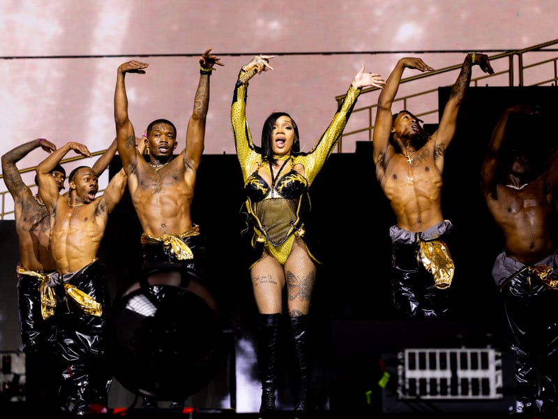 GloRilla performs at the Sahara Stage during day 1 of the 2025 Coachella Valley Music And Arts Festival on April 11, 2025 in Indio, California.