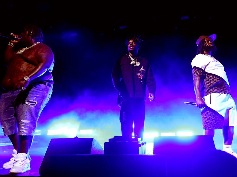 BigXthaPlug, Ro$ama, and Yung Hood perform at the Gobi Tent during the 2025 Coachella Valley Music and Arts Festival at Empire Polo Club on April 13, 2025 in Indio, California.