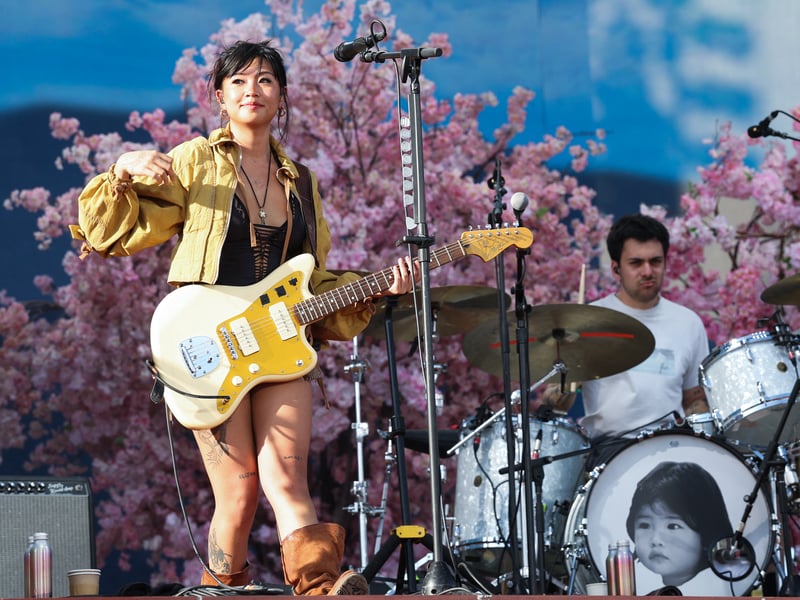 Filipino-British singer/songwriter Beabadoobee performs onstage during the 2025 Coachella Valley Music and Arts Festival at Empire Polo Club on April 13, 2025 in Indio, California.