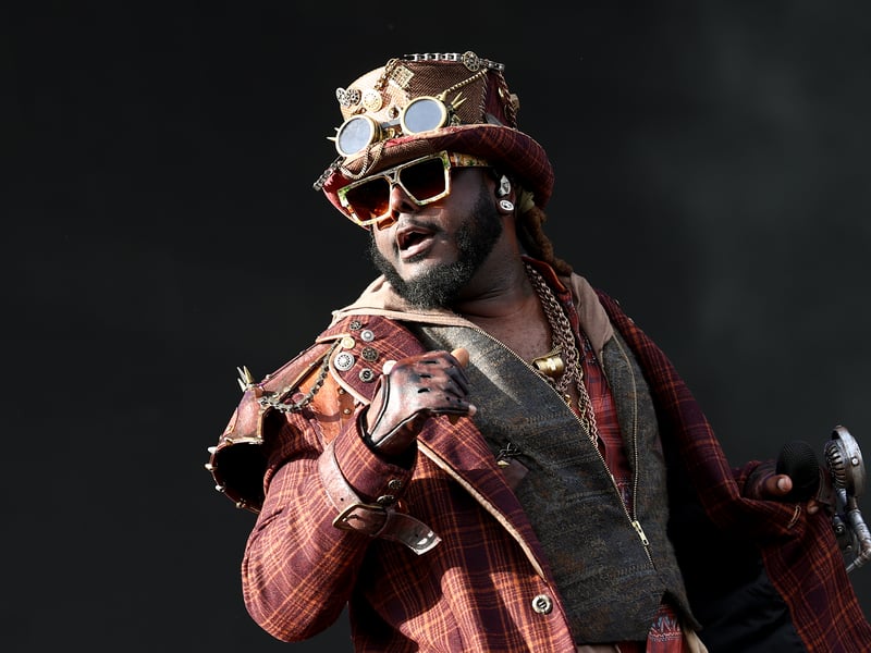 T-Pain performs at the Coachella Stage during the 2025 Coachella Valley Music and Arts Festival at Empire Polo Club on April 12, 2025 in Indio, California.