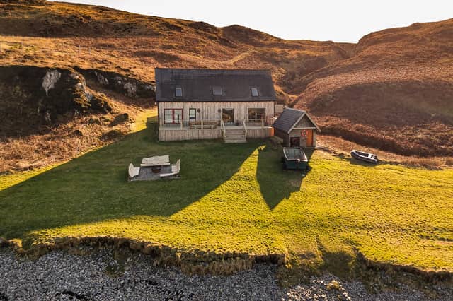 On the western side of the Knoydart Peninsula, Doune Bay Lodge can be found.