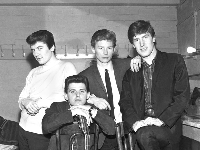 The Searchers photographed before a concert in Doncaster in 1964