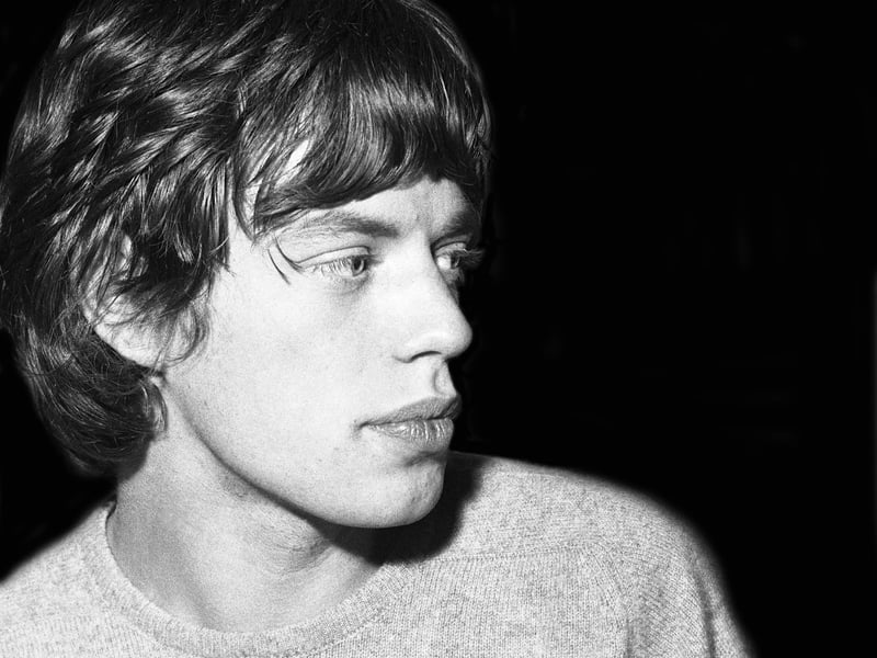 Mick Jagger photographed in his dressing room at the Gaumont Theatre in Doncaster