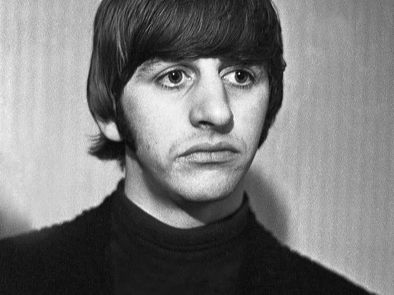 Ringo Starr in a pensive close up backstage at the Odeon Theatre in Leeds 22 October 1964.