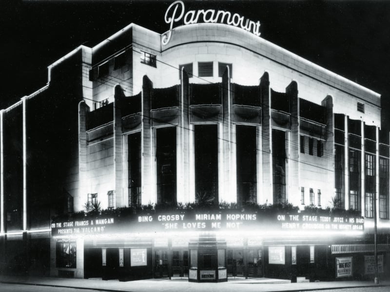 The Paramount was part of US-based Paramount's plans to open lavish cinemas in city centres across the UK. It was later sold to ODEON before the majority of the building was demolished. Now all that stands is the facade of the building.