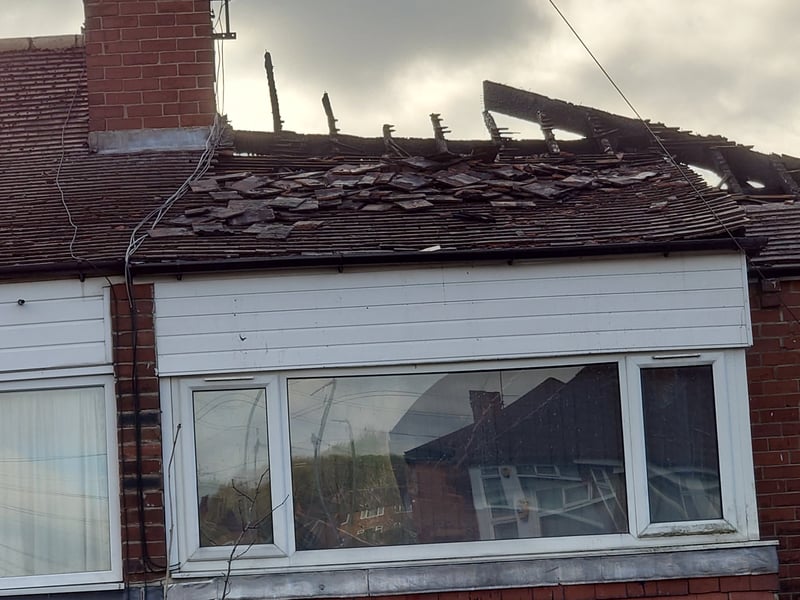 Footage captured by a neighbour showed large plumes of smoke rising into the air above Grange Park Road.