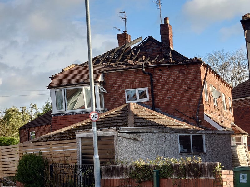 Fire crews responded to the blaze on Grange Park Road, Gipton.