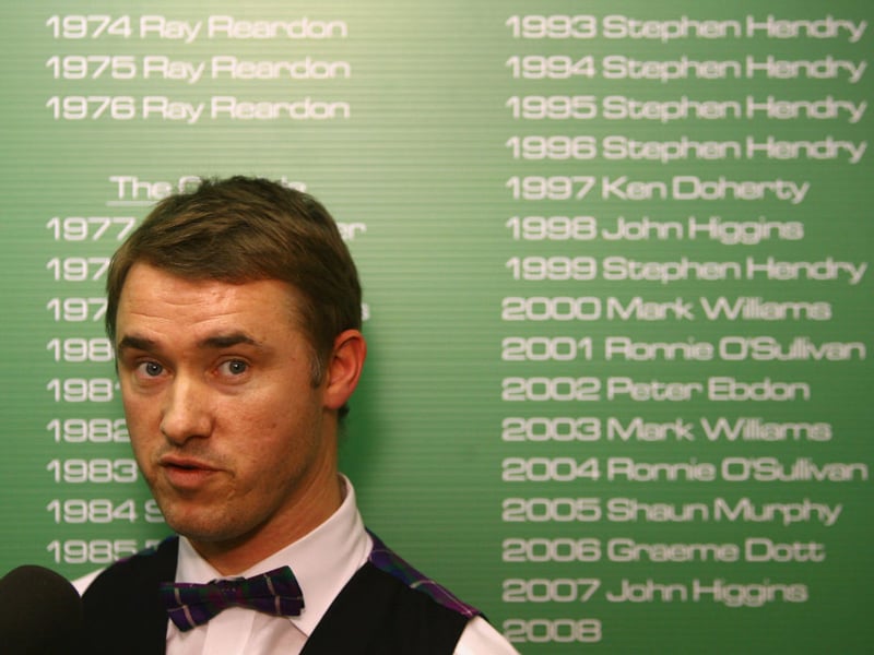 From the oldest world champion to the youngest - Scotland's Stephen Hendry lifted his first trophy at the age of just 21 years and 106 days. He then won five straight titles from 1992-1996, adding a record-equalling seventh in 1999.