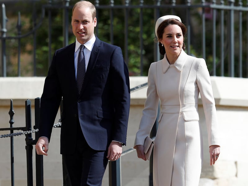 In 2017, the then Catherine, Duchess of Cambridge,wore a cream-colored coat dress by Catherine Walker