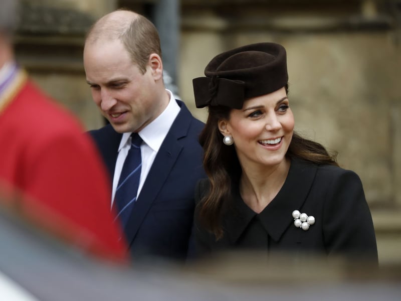 In 2018, the then Duchess of Cambridge wore a a chocolate brown maternity coat by Catherine Walker