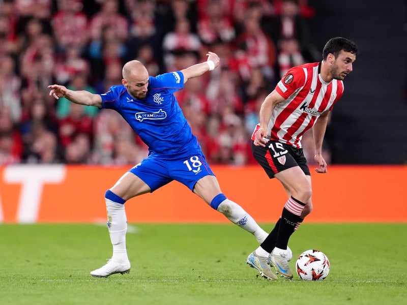 Rangers' chief creative outlet was shut down pretty quickly by Bilbao, who had identified him as their 'bullet' beforehand. Had a few glimpses in the second half, but was well policed. 5