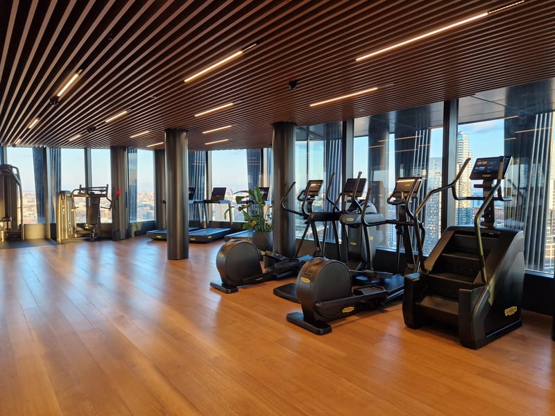 The gym - which has the best viewpoint of the hotel